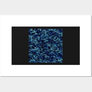 Metallic blue1 Posters and Art